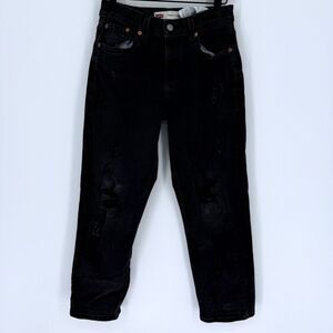 Levi’s Black Loose Taper Distressed Denim Jeans Boys Size 14R 27x29